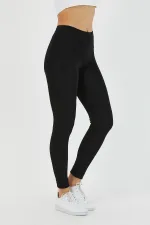 Leggings noirs taille haute pour femmes MTLCKT-03