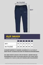 Siyah-Gri-Lacivert 3'lü Erkek Eşofman Altı Etiketli Arka ve Yan Cepli Regular Fit