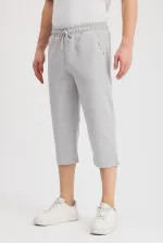 Short bermuda capri pour homme, longueur genou, avec poche latérale, coloris noir, marine, gris et anthracite, taille élastique ajustable, lot de 4