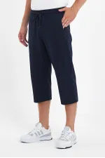 Erkek 4'Lü Cepleri Fermuarlı Bermuda Diz Altı Kapri Lastikli Uzun Şort