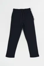 Black-Navy-Gray-Anthracite Thick Cotton Elastic Waistband Side Pocket 4-Pack Boys Tracksuit Bottoms MTLCC98-4