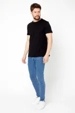 Erkek Çok Renkli T- Shirt Regular Fit Rahat Kesim Bisiklet Yaka 5'li Basic Tişört Paketi