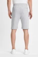 Erkek Siyah Şort - Yan Cepli Beli Lastikli Regular Fit Rahat Kesim