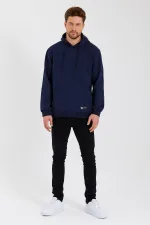 Sweat-shirt à capuche pour homme avec poche kangourou et doublure en coton