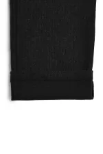 Pantalon de survêtement d'hiver noir à jambes larges pour enfants avec taille élastique