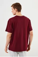 Leo Erkek Oversize Tshirt %100 Pamuk Bisiklet Yaka Baskı Detaylı Basic Tişört MTLCE86
