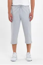 Erkek 4'Lü Cepleri Fermuarlı Bermuda Diz Altı Kapri Lastikli Uzun Şort