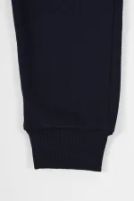 Ensemble de 2 pantalons de survêtement pour filles en coton épais noir et anthracite, avec taille et chevilles élastiques et poches.