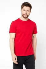 Erkek Çok Renkli T- Shirt Regular Fit Rahat Kesim Bisiklet Yaka 3'lü Basic Tişört Paketi