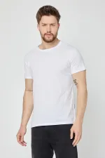 Erkek Çok Renkli T- Shirt Regular Fit Rahat Kesim Bisiklet Yaka 5'li Basic Tişört Paketi