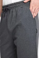 Erkek Siyah Şort - Yan Cepli Beli Lastikli Regular Fit Rahat Kesim