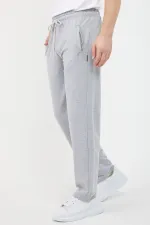 METALIC Erkek Lacivert Düz Paça Cep Fermuar Detaylı Rahat Kesim Eşofman Altı MTLC046