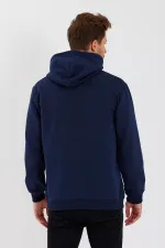 Sweat-shirt à capuche pour homme avec poche kangourou et doublure en coton