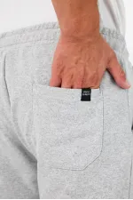 Kalın Gri Erkek Eşofman Altı Jogger Arka Cepli Paça Lastikli Regular Fit Şardonsuz