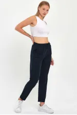 Lot de 3 bas de survêtement classiques à poches bleu marine pour femme