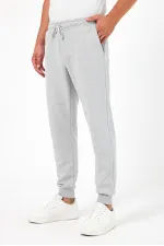 Thick Black-Navy-Gray-Anthracite Men's 4-Pack Jogger Sweatpants with Back Pockets, Elasticated Cuffs, Regular Fit, Non-Framed