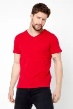 Men's Cotton Short Sleeve V-Neck T-shirt