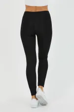 Leggings noirs taille haute pour femmes MTLCKT-03
