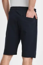 Erkek Siyah Şort - Yan Cepli Beli Lastikli Regular Fit Rahat Kesim