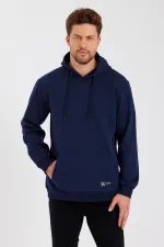Sweat-shirt à capuche pour homme avec poche kangourou et doublure en coton