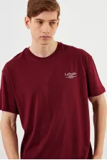 Leo Erkek Oversize Tshirt %100 Pamuk Bisiklet Yaka Baskı Detaylı Basic Tişört MTLCE86