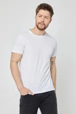 Erkek Çok Renkli T- Shirt Regular Fit Rahat Kesim Bisiklet Yaka 5'li Basic Tişört Paketi