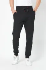 Erkek Siyah Slim Fit Mevsimlik Eşofman Altı MTLC8442