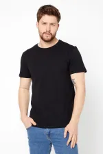 Erkek Çok Renkli T- Shirt Regular Fit Rahat Kesim Bisiklet Yaka Basic Tişört 