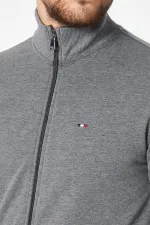 Gilet zippé à manches longues anthracite pour homme MTLCE8293-Anthracite