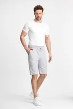 Erkek Siyah Şort - Yan Cepli Beli Lastikli Regular Fit Rahat Kesim