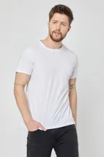 Erkek Çok Renkli T- Shirt Regular Fit Rahat Kesim Bisiklet Yaka Basic Tişört 