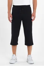 Lot de 2 bermudas homme noir et anthracite à poches zippées, longueur sous le genou, taille élastique ajustable MTLCE94