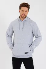 Kanguru Cepli Kapüşonlu İçi pamuklu Erkek Sweatshirt