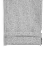 Grey Wide Leg Winter Kids' Sweatpants with Elastic Waistband