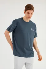 Leo Erkek Oversize Tshirt %100 Pamuk Bisiklet Yaka Baskı Detaylı Basic Tişört 
