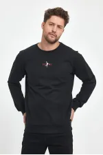 Sweat-shirt basique imprimé Supermagic pour homme, noir