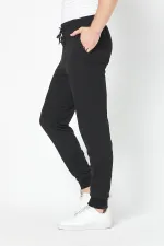 Erkek Siyah Slim Fit Mevsimlik Eşofman Altı MTLC8442