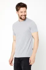 Men's Multicolored T-Shirt Regular Fit Relaxed Cut Crew Neck Basic T-Shirt