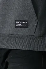 Sweat-shirt à capuche anthracite pour homme avec poche kangourou