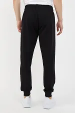  Siyah Erkek Paça Ribanalı Cep Fermuar Detaylı Eşofman Altı MTLCE08