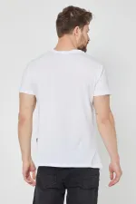 Erkek Çok Renkli T- Shirt Regular Fit Rahat Kesim Bisiklet Yaka Basic Tişört 