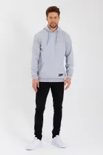 Kanguru Cepli Kapüşonlu İçi pamuklu Erkek Sweatshirt
