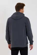 Kanguru Cepli Kapüşonlu İçi pamuklu Erkek Sweatshirt