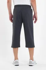 Lot de 2 bermudas homme noir et anthracite à poches zippées, longueur sous le genou, taille élastique ajustable MTLCE94