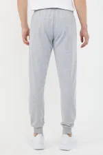 Erkek Regular Fit Rahat Kesim Beli Bağcıklı Jogger Cepli Lastikli Paça Siyah Eşofman Altı