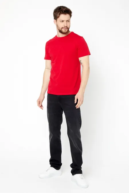 T-shirt multicolore pour homme, coupe classique, coupe décontractée, col rond, t-shirt basique 