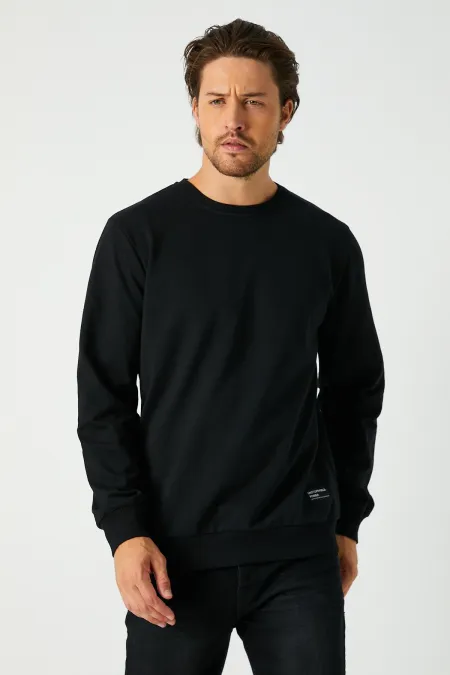 Sweat-shirt basique à col rond pour homme, métallisé MTLC047