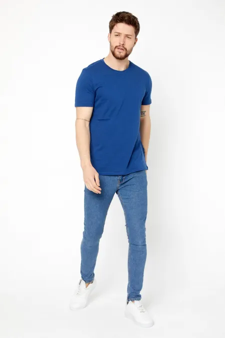 T-shirt multicolore pour homme, coupe classique, coupe décontractée, col rond, t-shirt basique 