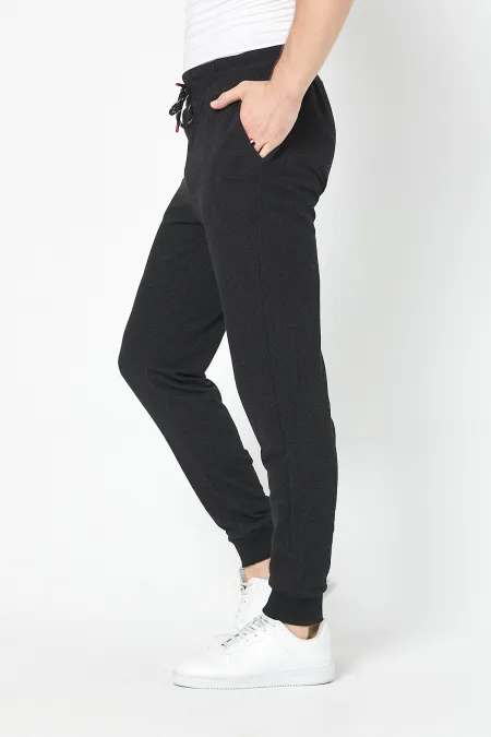 Erkek Siyah Slim Fit Mevsimlik Eşofman Altı MTLC8442