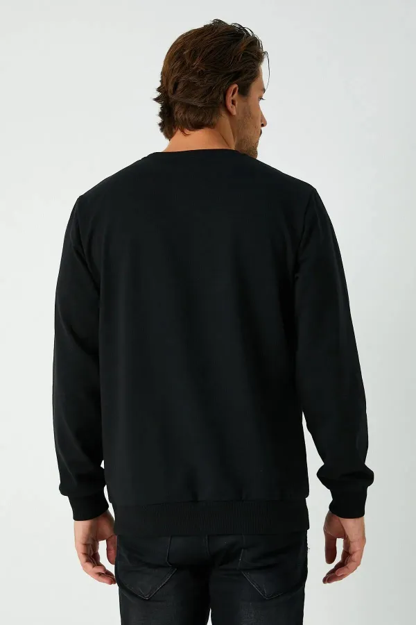 Metalic Erkek Basic Bisiklet Yaka Sweatshirt MTLC047